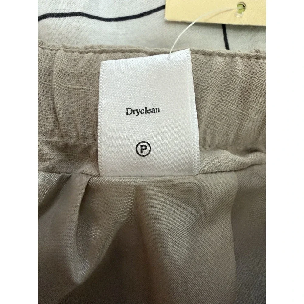 NWT Coldwater Creek Silk & Linen Wide Leg Pants Women's 12 Holly Fit Side Zip
